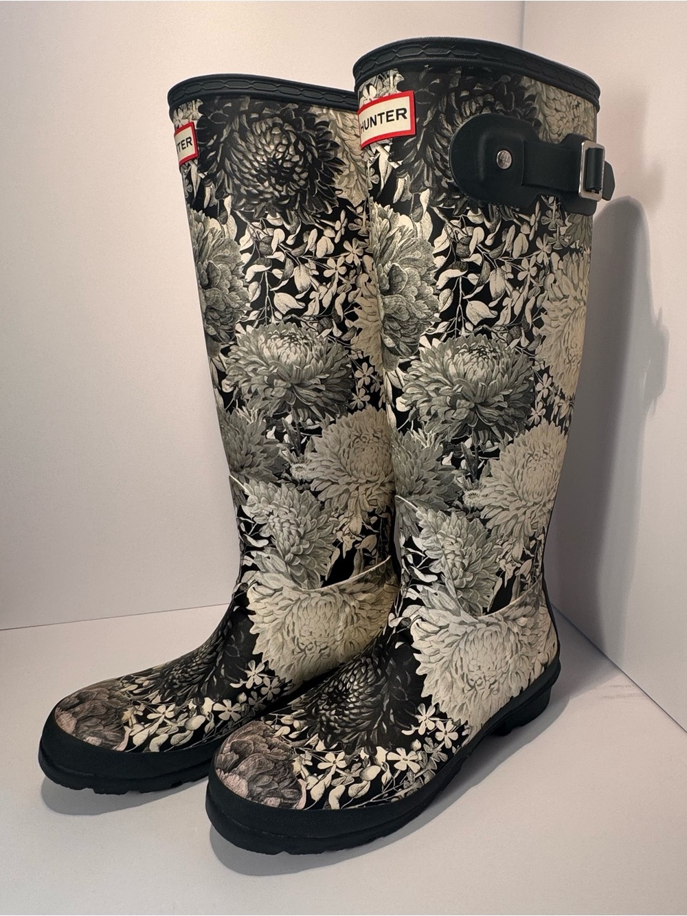Hunter x Royal Horticultural Society Tall Floral Rain Boots Women’s Size 9